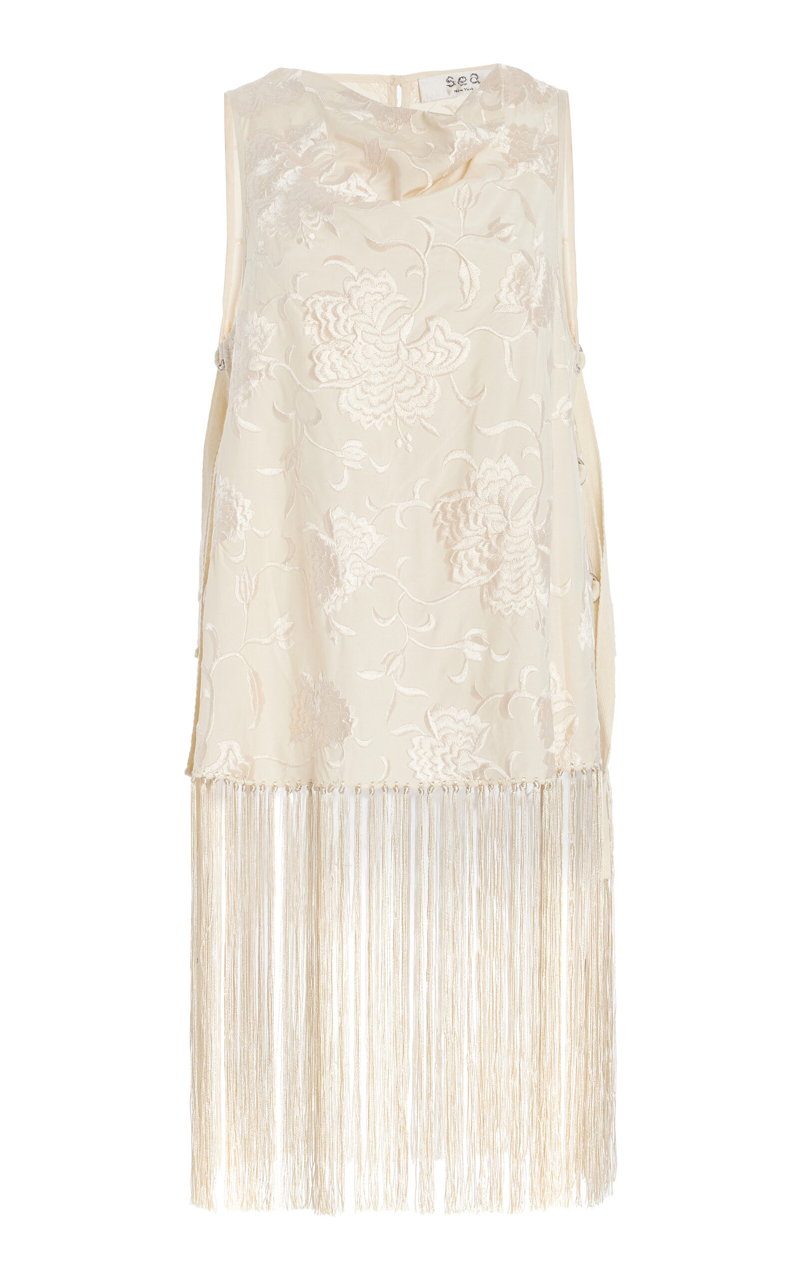 Priscilla Fringed Embroidered Top | Moda Operandi (Global)