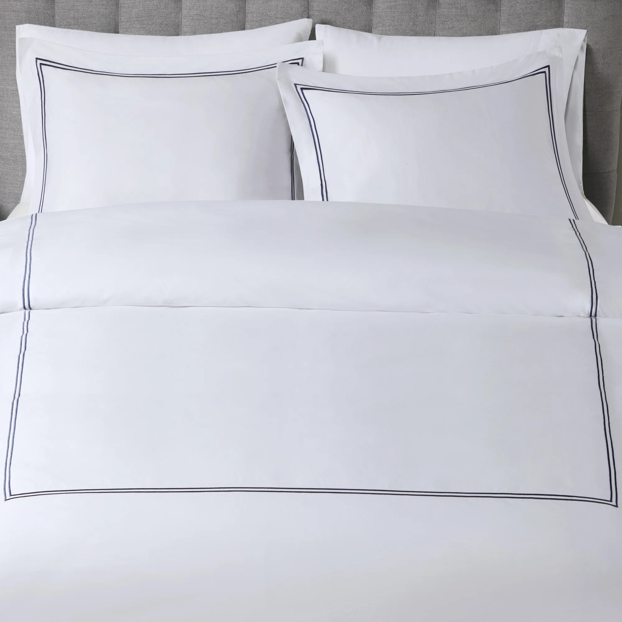 500TC Luxury Collection 100% Cotton Sateen Embroidered Duvet Cover Set | Wayfair North America