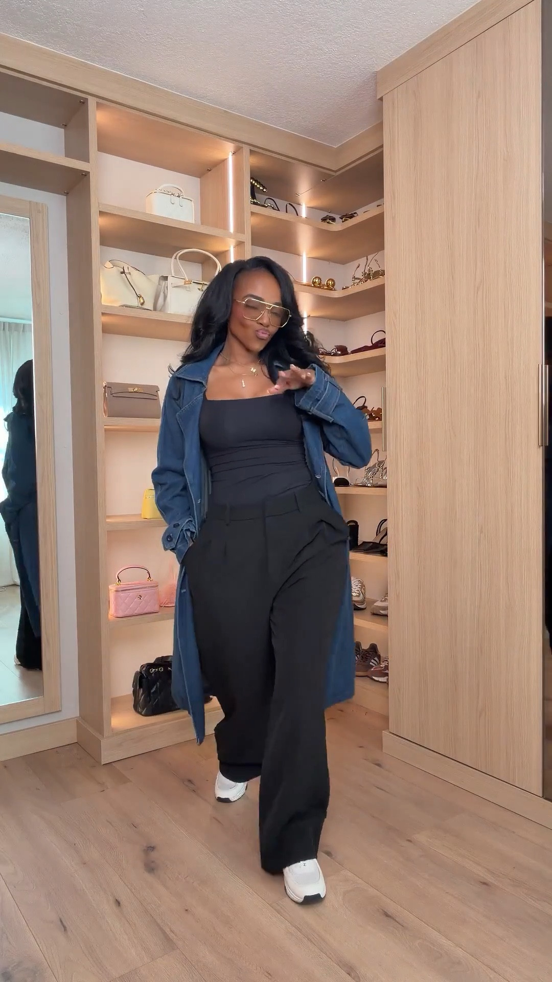 These casual looks are all about the sneakers. Chic, relaxed and ready to rock the day. ￼

Everything is linked below 🤍

These are the looks I reach for when I want to be comfortable but not sloppy. Clean layers, flattering denim, tailored trousers, soft bodysuits, lightweight outerwear… and sneakers that actually finish the outfit instead of taking away from it.

Outfit breakdown:
• Long trench + tee + leggings = off-duty but elevated
• Cardigan + tube top + denim = casual but feminine
• Oversized denim + sweats = comfy travel day look
• Structured trousers + long coat = errands to meetings

The key is balance — fitted on top, relaxed on bottom… or structured with something soft. That’s what keeps it looking intentional.

If an item shows in a different color, still click it — the same silhouette is usually available in multiple shades.

Everything is linked below.
Wearing size Small.
5’4” | 140 lbs | 36D | 36-27-40

#LTKgrwm #LTKmomlife #LTKPetite