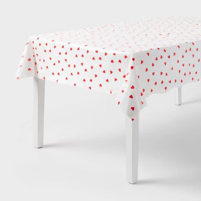 Valentine's Day Heart Print Table Cover - Spritz™ | Target