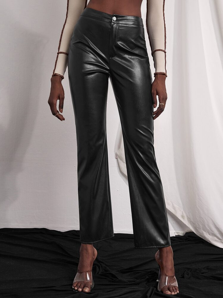 High Waist PU Leather Pants | SHEIN