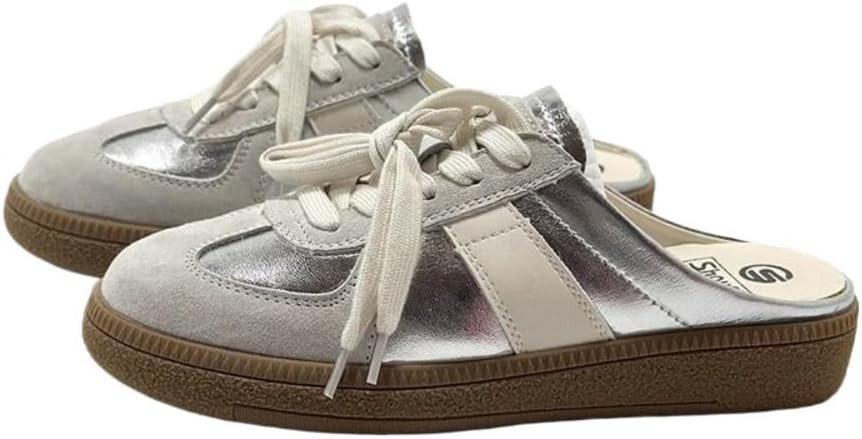 Mules Sneakers for Women Cute Retro Backless Tennis Shoes Comfort Wear Slides Lightweight Breatha... | Amazon (US)