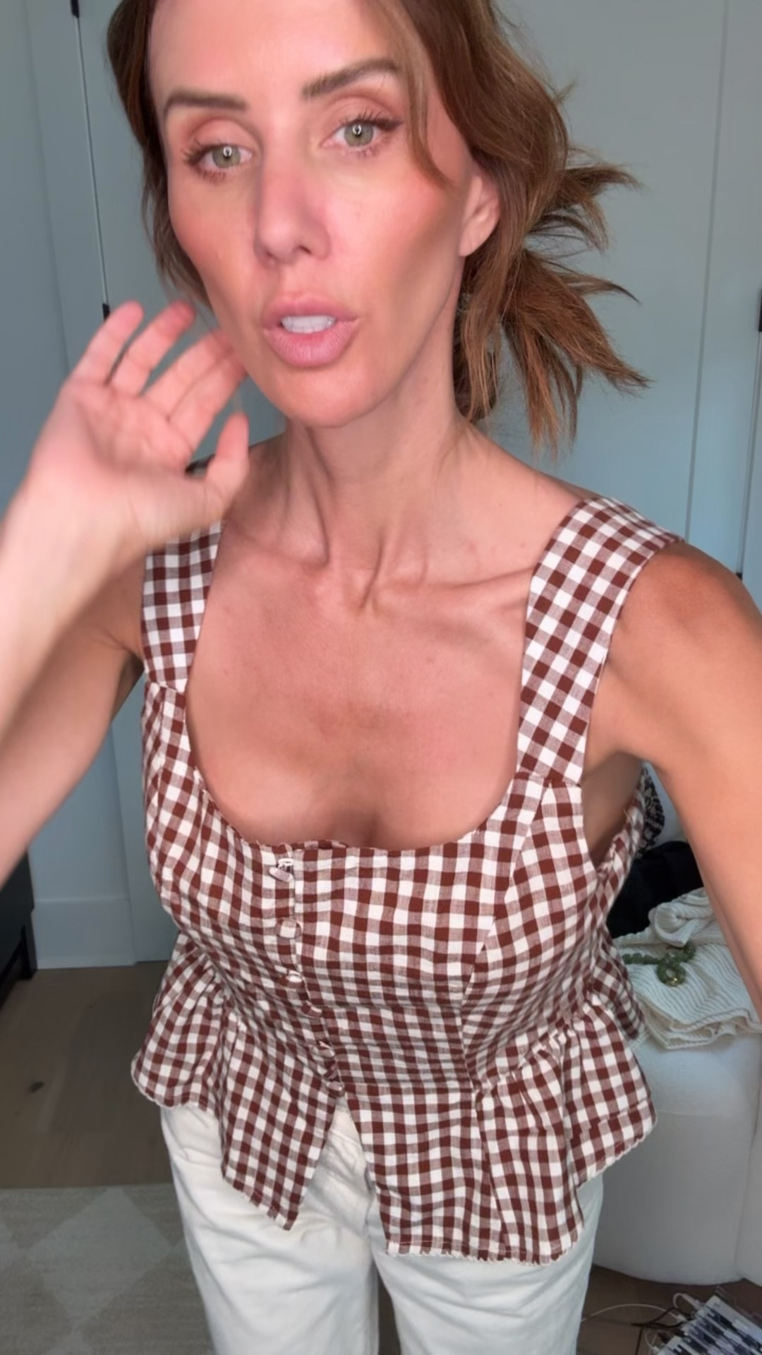 target gingham blouse 

#LTKootd #LTKSeasonal #LTKOver40