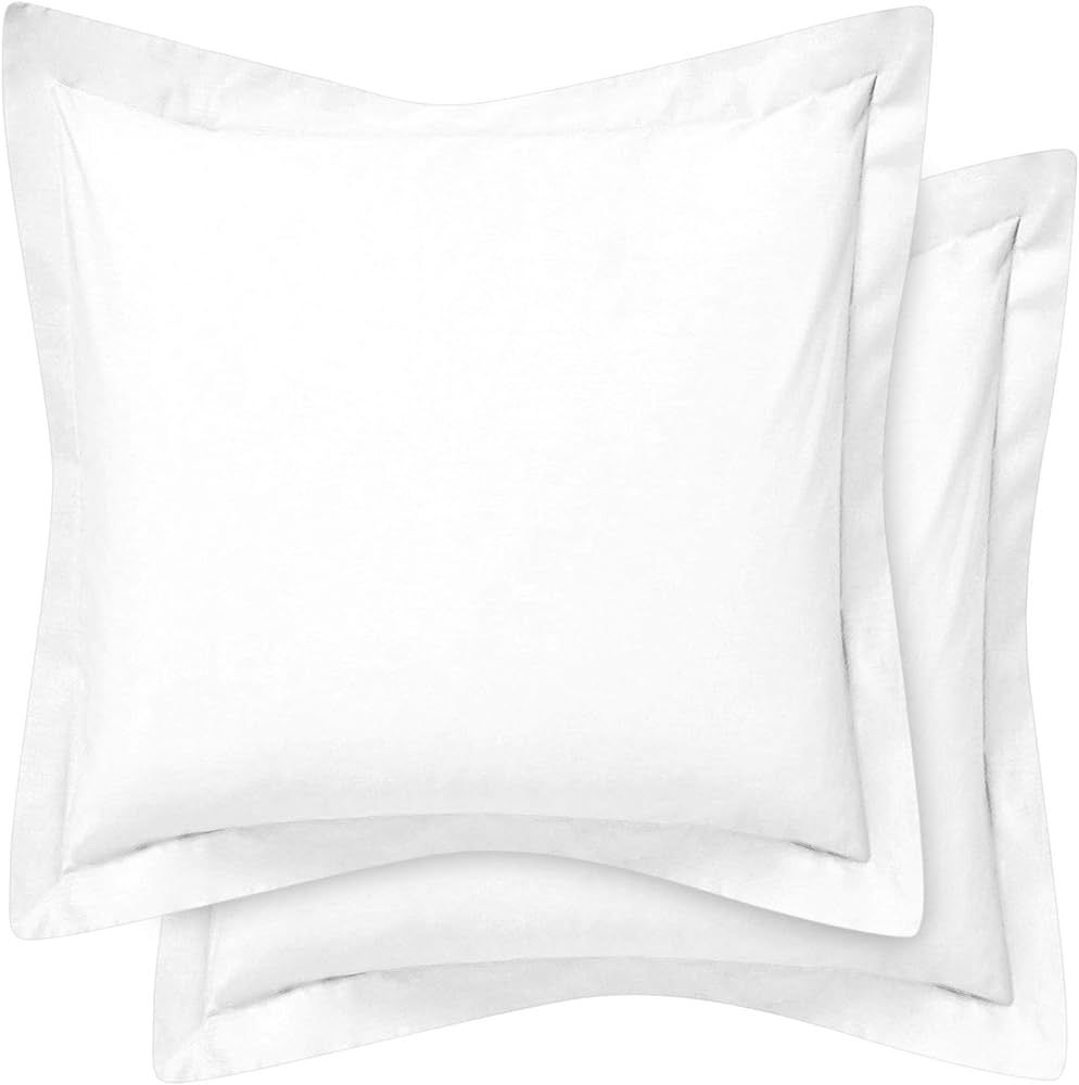 Cotton Metrics Heavy Quality European Square Pillow Shams Set of 2 White 600TC 100% Organic Cotto... | Amazon (CA)