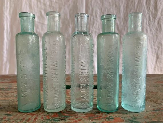 Antique Aqua Medicine Bottles | Etsy | Etsy (US)