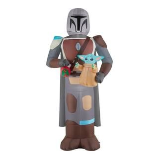 6.5 ft Mandalorian and The Child Holiday Inflatable | The Home Depot