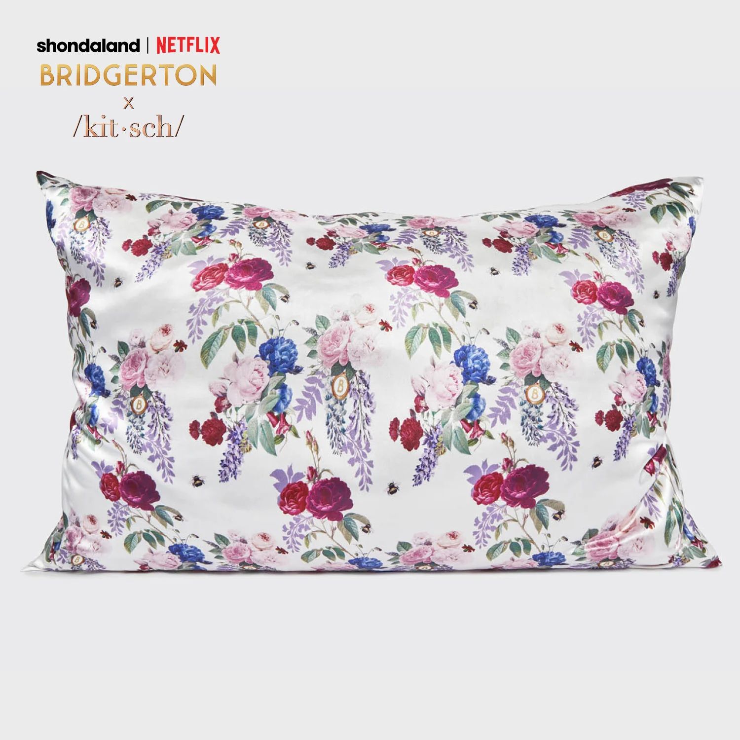 Bridgerton x Kitsch Satin Pillowcase - Floral | Kitsch