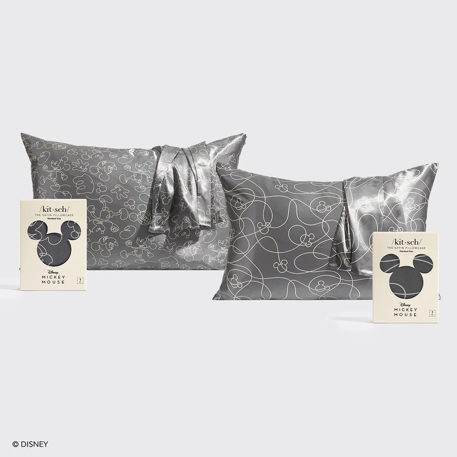 Kitsch x Mickey and Minnie Pillowcase Bundle - Charcoal | Kitsch