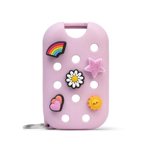Touchland x Crocs Limited Edition Mist Case 1 Fl. OZ., Stylish Hand Sanitizer Spray Accessory, with 5 Jibbitz Charms and Keyring, Sugarpop Pink Color | Amazon (US)