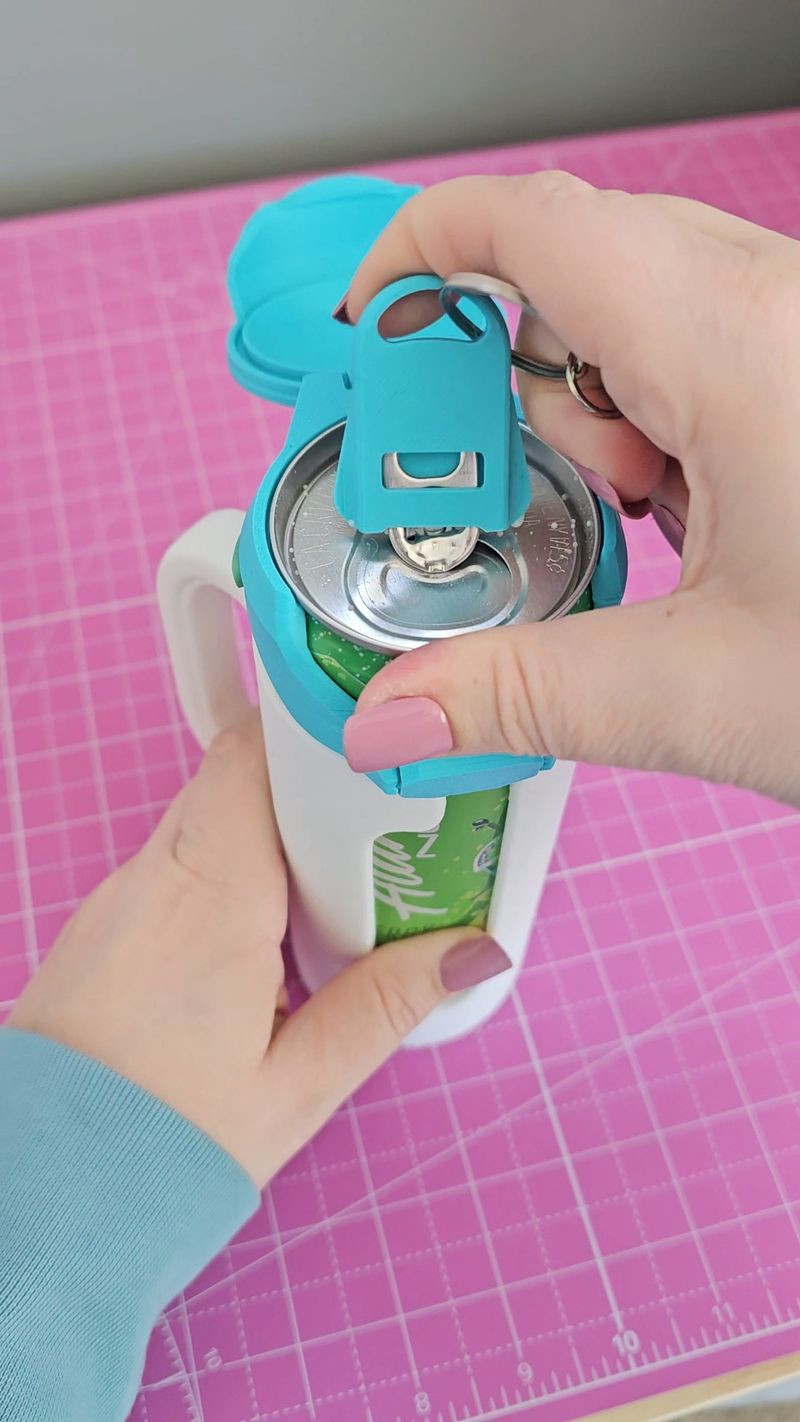 Alani koozie and can tab opener 

 