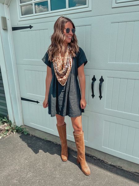 My dress is older from target last year— I linked some similar ones! My scarf is thrifted so I linked similar! My boots are on sale and BOGO and so good! They fit true to size and so comfy!

#LTKStyleTip #LTKFindsUnder100 #LTKSeasonal