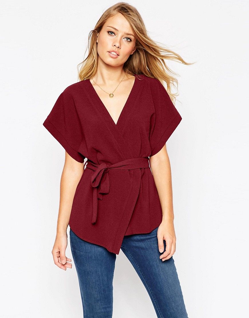 ASOS Obi Band Wrap Blouse | ASOS UK