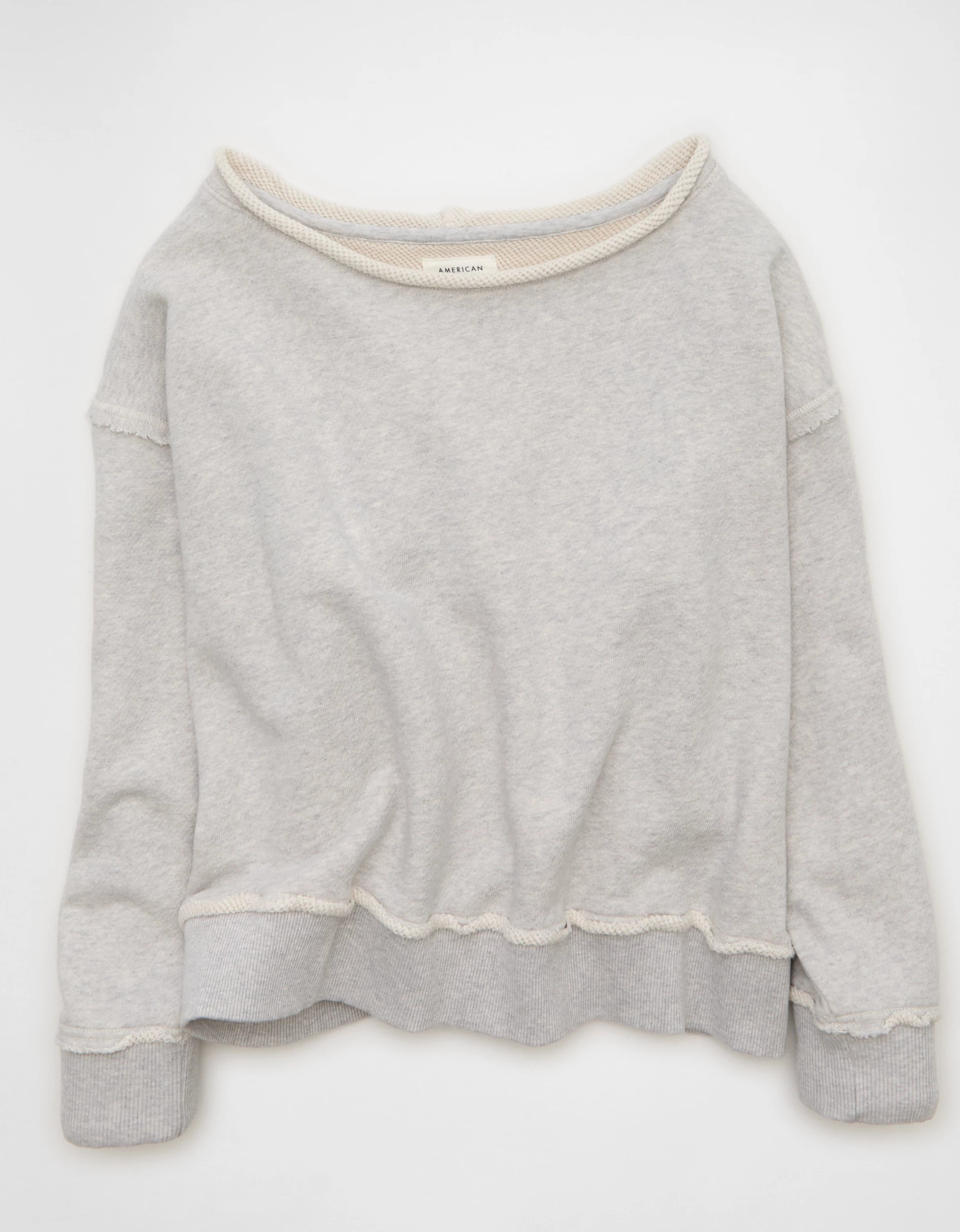AE On a Roll Off-the-Shoulder Sweatshirt | American Eagle Outfitters (US & CA)
