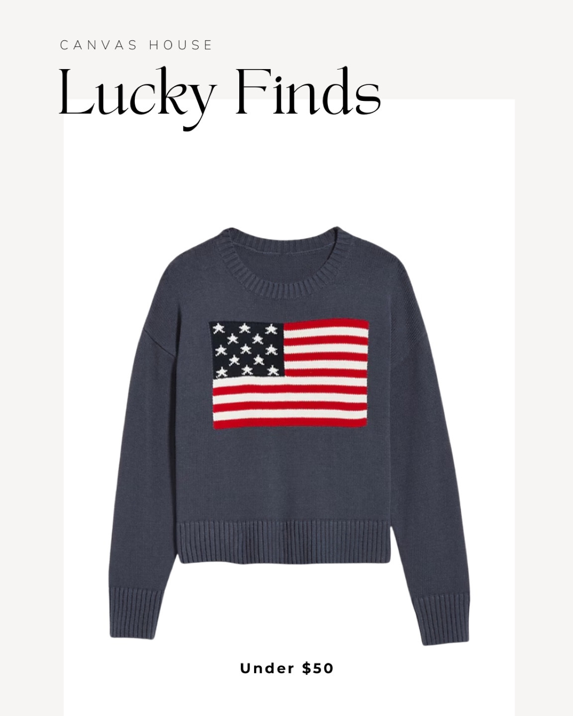 A cozy Americana sweater for a fraction of the cost. 