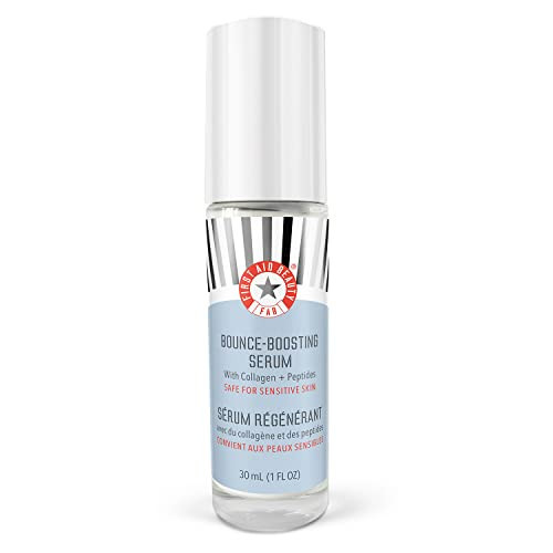 First Aid Beauty - Bounce Boosting Serum with Collagen + Peptides, Helps Smooth Fine Lines & Wrinkles for Plumping Hydration, Non-comedogenic, Fragrance Free, Safe for Sensitive Skin, 1 oz | Amazon (US)