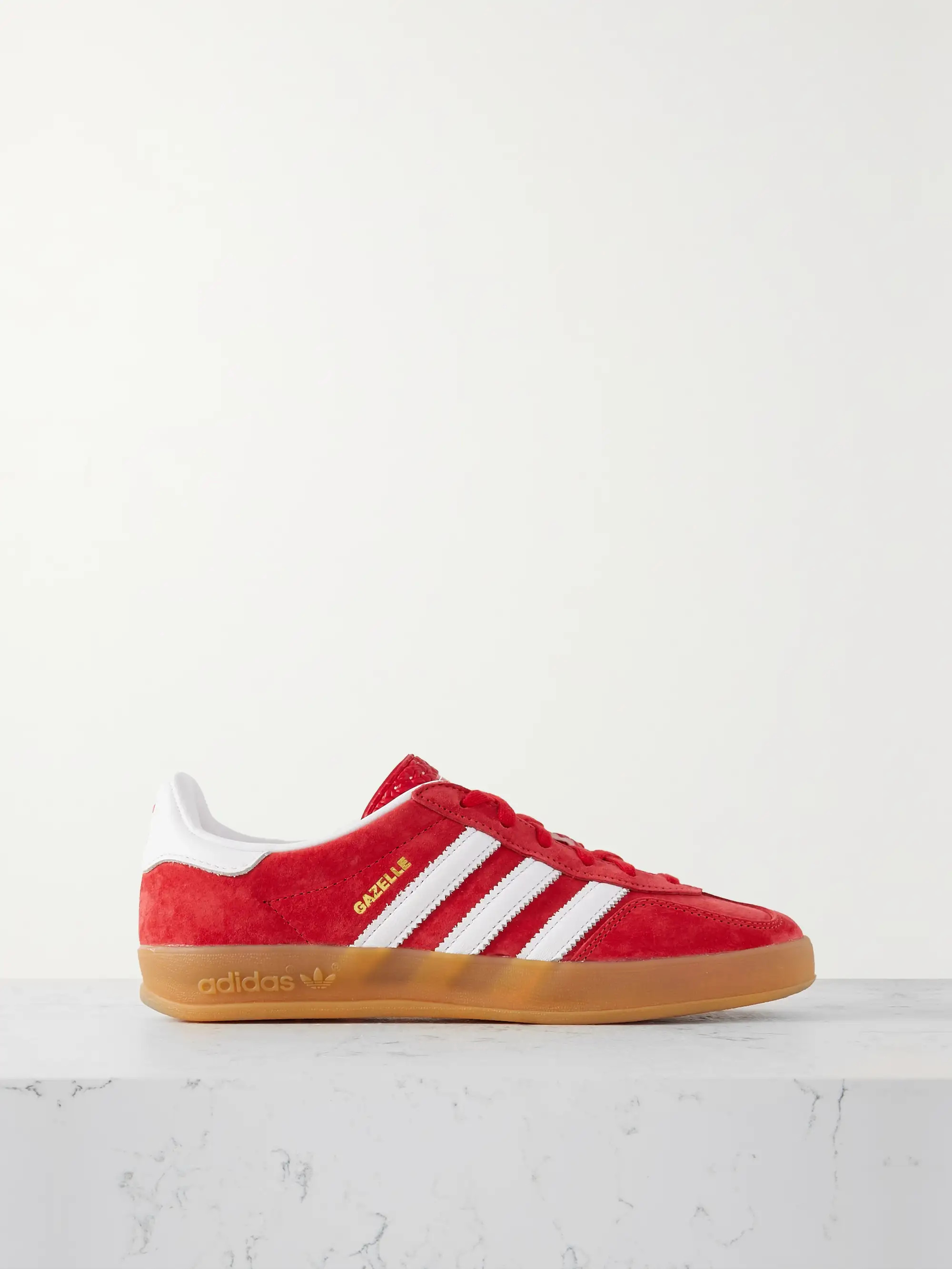 Gazelle Indoor leather-trimmed suede sneakers | NET-A-PORTER (UK & EU)