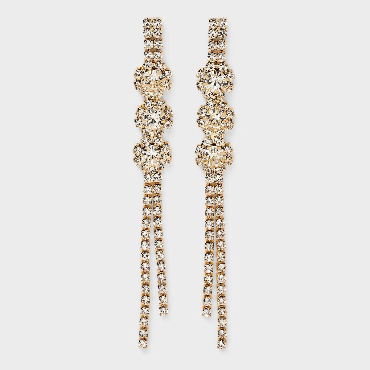 Stone Drop Linear Earrings - A New Day™ Gold | Target