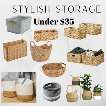 Stylish storage under $35! Walmart.  Wicker baskets. Home Decor. Storage. Organize your home  

#LTKhome