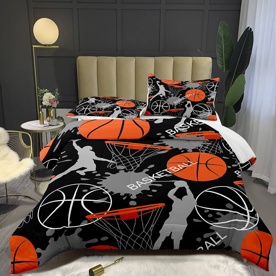 Bodhi Boys Bedding Full,Basketball Comforter Set for Teen Boys Kids,Sports Boys Comforter Set wit... | Amazon (US)