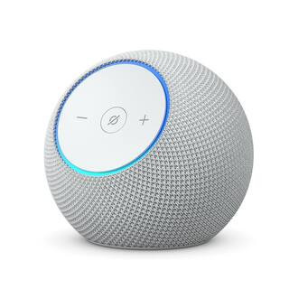 Echo Dot Max Alexa Speaker with Room-Filling Sound and Built-in Smart Home Hub, Designed for Alexa+, Glacier White | The Home Depot