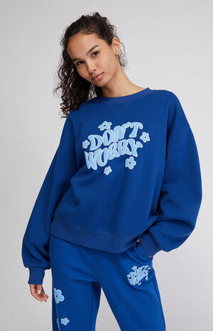 PacSun Don't Worry Crew Neck Sweatshirt | PacSun