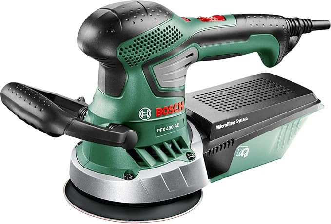Bosch Ponceuse excentrique filaire - PEX 400 AE (350W, livrée avec coffret de rangement, 1 paper... | Amazon (FR)