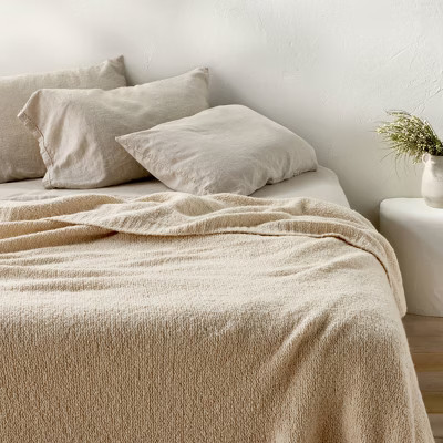 Full/Queen Boucle Blanket Natural - Casaluna
