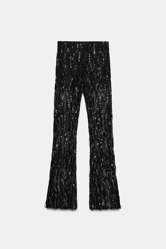 FLARE SEQUIN LEGGINGS | Zara UK
