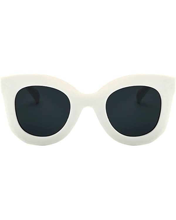 Butterfly Sunglasses Semi Cat Eye Glasses Plastic Frame Clear Gradient Lenses | Amazon (US)