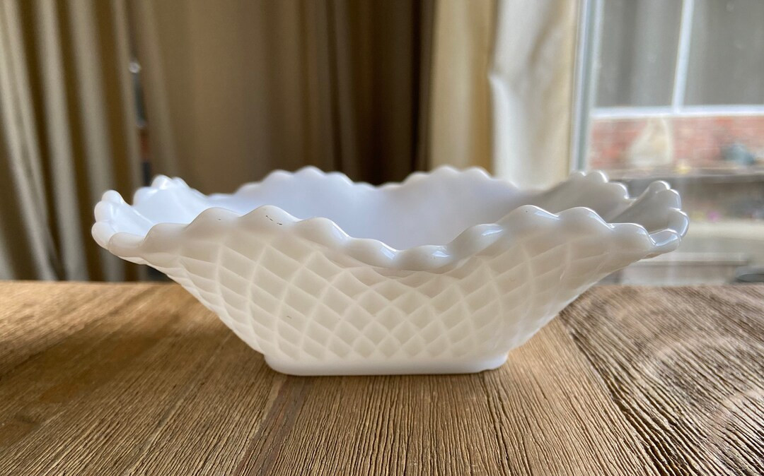 Vintage milk glass bowl | Etsy (US)