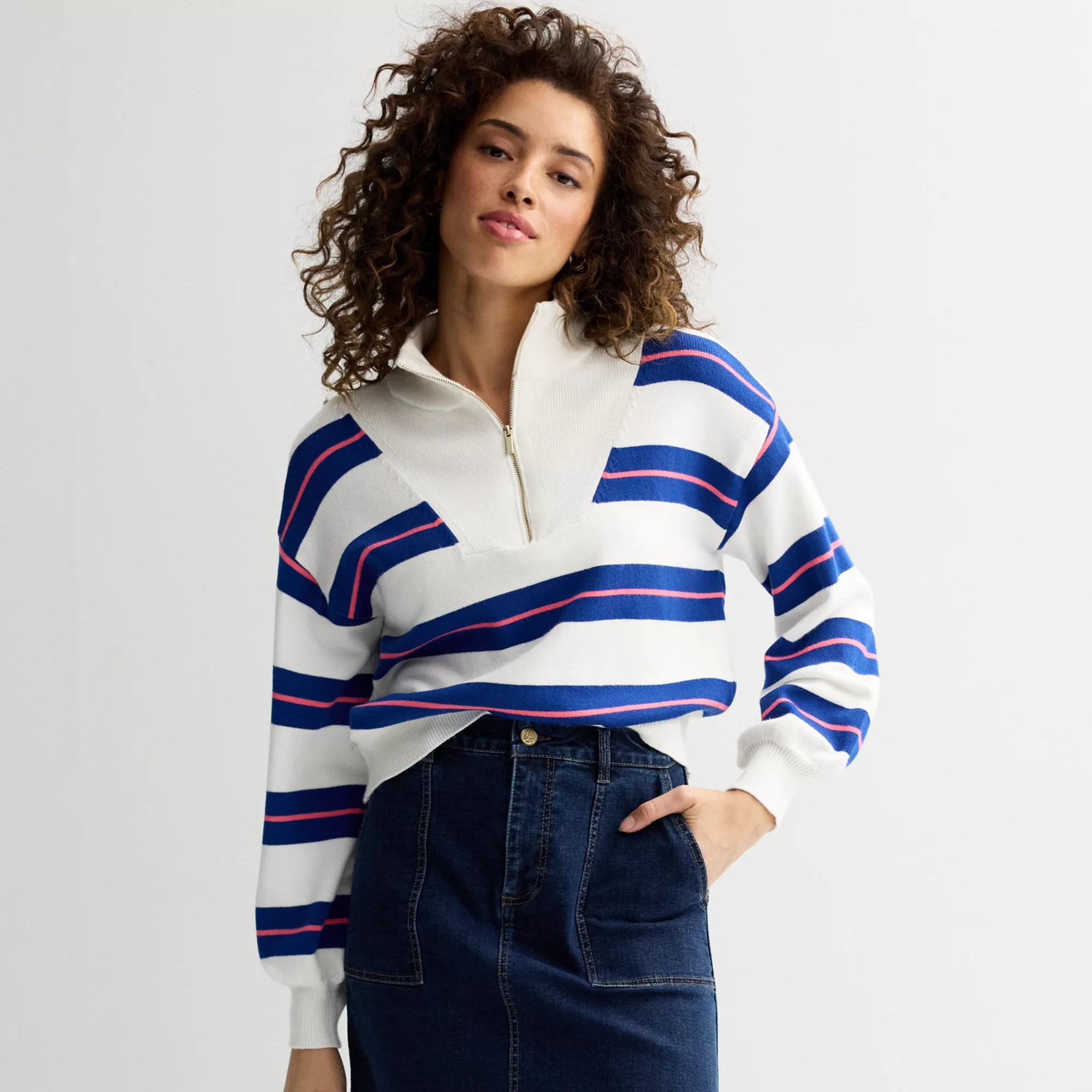 Women's Draper James Quarter Zip Pullover Sweater | Kohl's