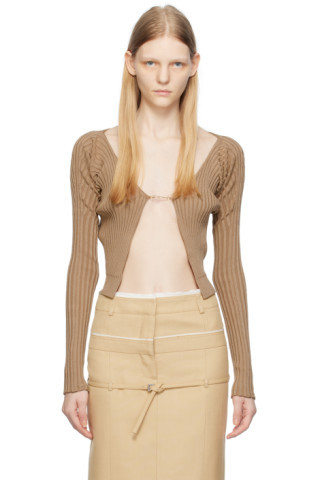 Jacquemus - Brown Le Chouchou 'La Maille Pralu Longue' Cardigan | SSENSE