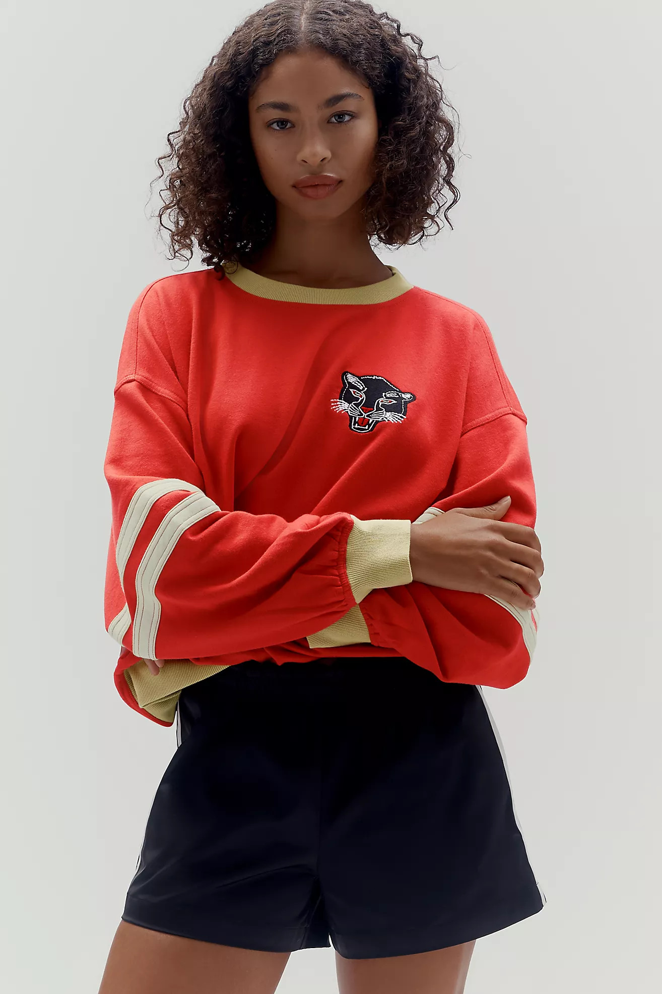 Pilcro Pep Rally Oversized Crew-Neck Sweatshirt | Anthropologie (US)