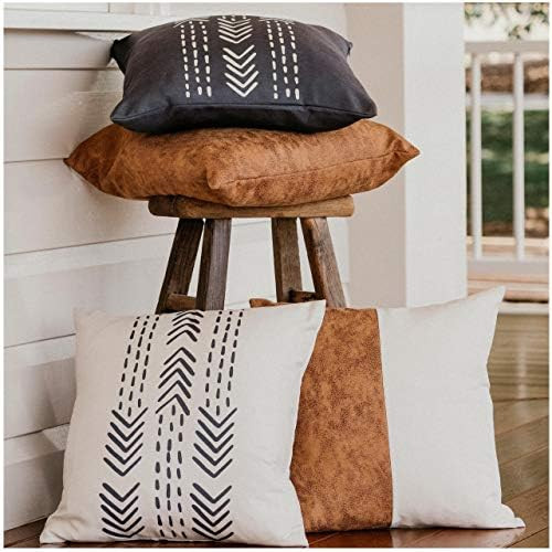 WILDIVORY Decorative Throw Pillow Covers for Couch, Boho Pillow Covers 18x18 Set of 4, Modern Far... | Amazon (US)