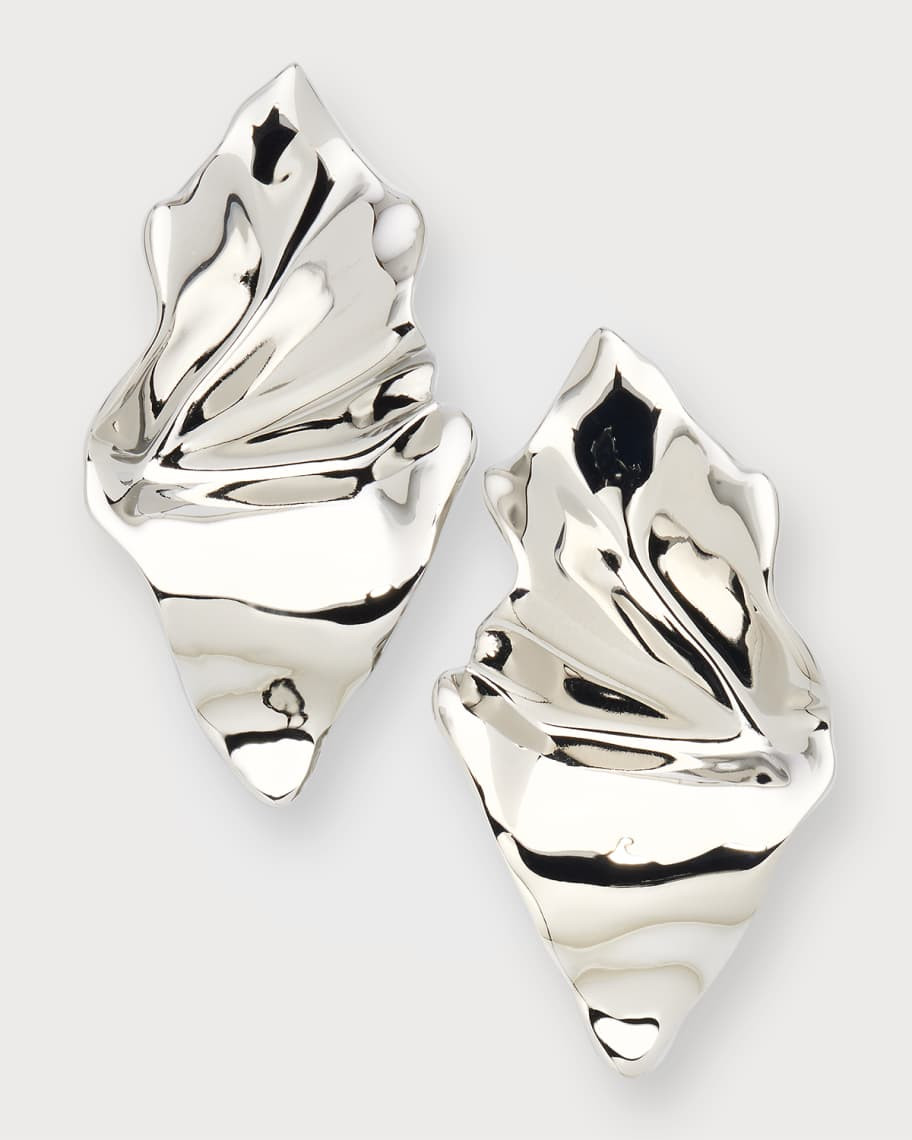Alexis Bittar Crumpled Gold Small Post Earrings | Neiman Marcus