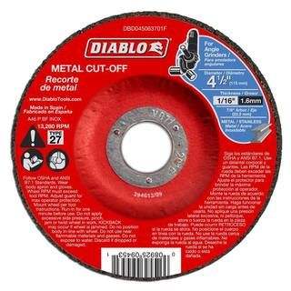 DIABLO 4-1/2 in. x 1/16 in. x 7/8 in. Metal Cut-Off Disc with Type 27 Depressed Center (10-Pack) ... | The Home Depot