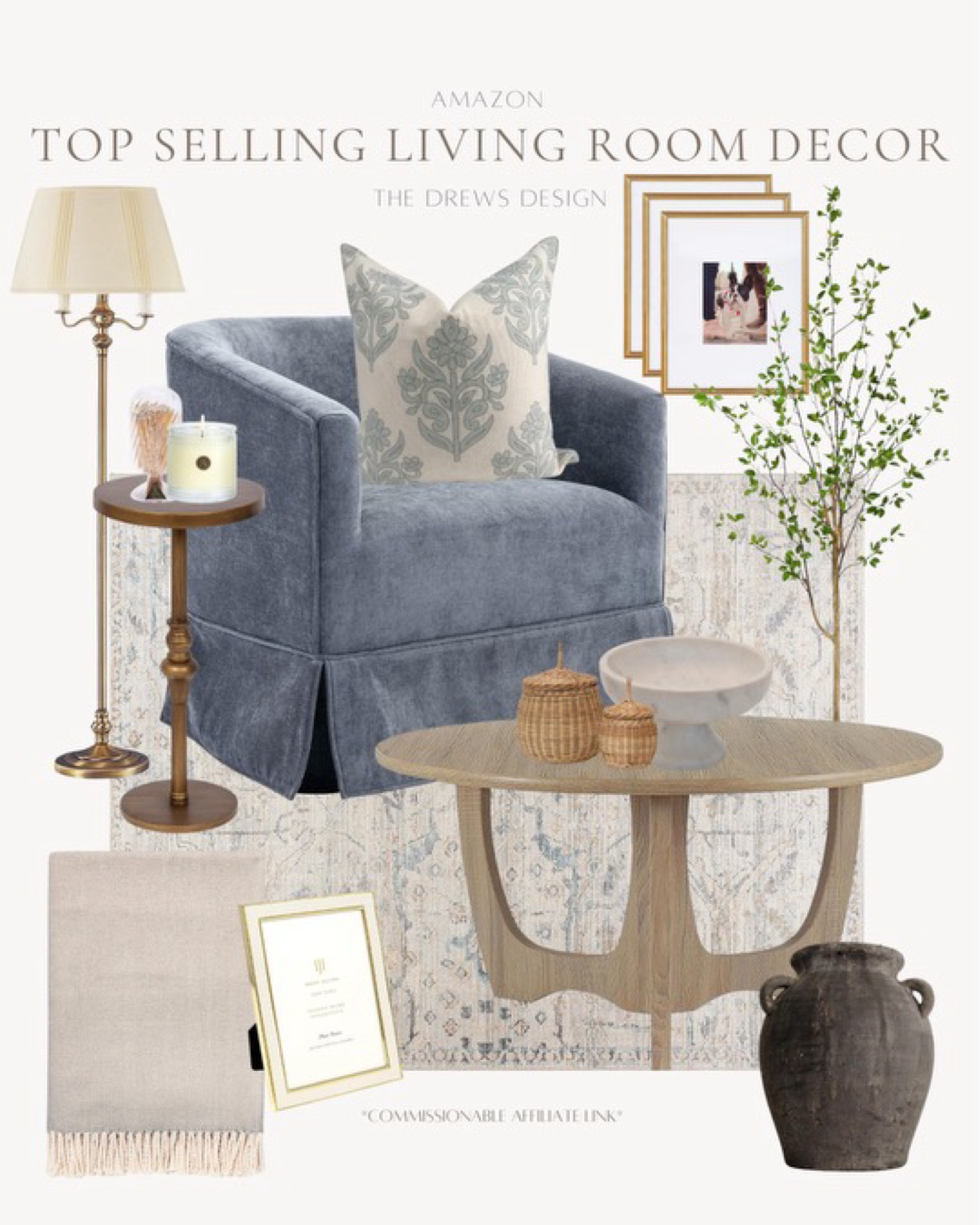 Top Selling Living Room Finds from Amazon! 

These are some of my favorites and yours! If you don’t have them, they’re the ones you need! 

Living room decor, home decor, coastal home, slate blue accent chair, floor lamp, candle, match sticks, throw pillow, gallery wall frames, white photo frame, throw blanket, coffee table, side table, faux tree, pedestal bowl, rattan decor, charcoal vase, coffee table decor, best selling area rug 



#LTKFamily #LTKHome #LTKStyleTip