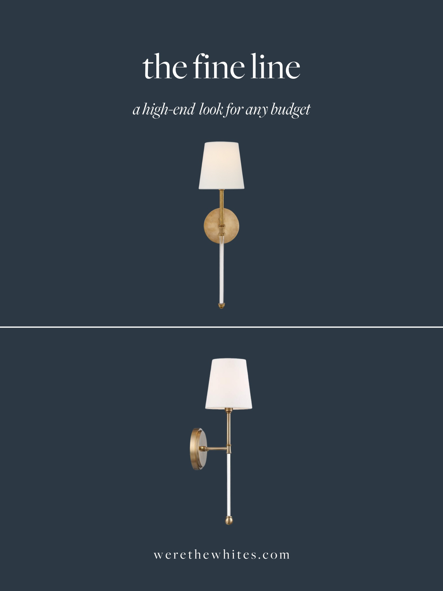 Such a great fine line! We have these stunning gold and clear wall sconces from Visual Comfort in our home and love them. They’re a bit of an investment however. I found an almost identical version, but a fraction of the price—only $75!! 

#LTKStyleTip #LTKHome