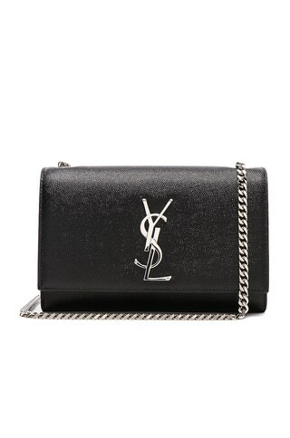 Saint Laurent Small Monogramme Kate Chain Bag in Black | FWRD 