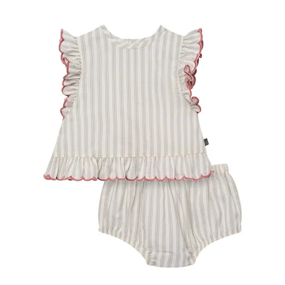Modern Moments by Gerber Baby Girl Bloomer Outfit Set, 2-Piece, Sizes 0/3 Months - 24 Months | Walmart (US)