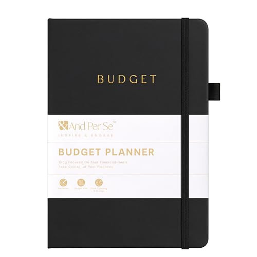 &And Per Se Budget Planner, Monthly Budget Notebook with Expense Tracker, Undated Financial Planner & Bill Organizer Book - A5 Size, Hardcover (Black) | Amazon (US)