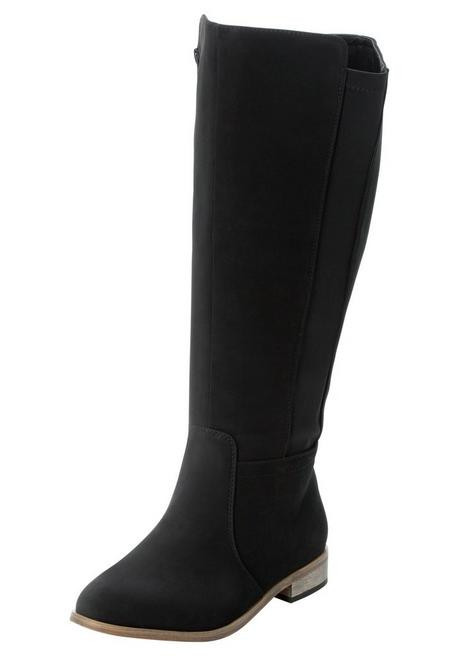 Weitschaftstiefel mit Stretch-Einsätzen - schwarz | sheego | sheego (DE)