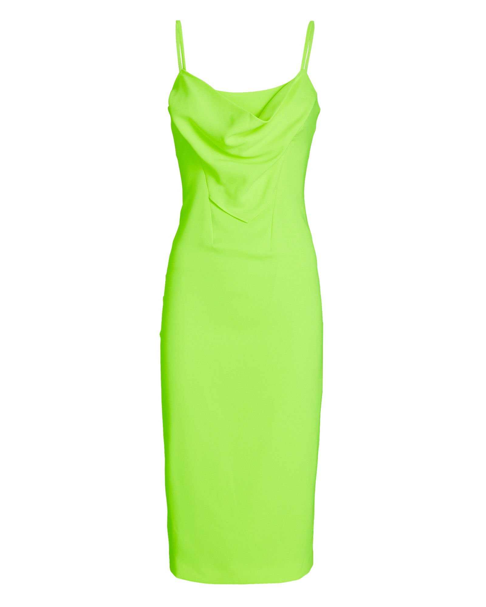 Natalie Cowl Neck Neon Midi Dress | INTERMIX