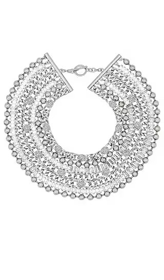 Layered Necklaces in Silver Rhinestone | Revolve Clothing (Global)