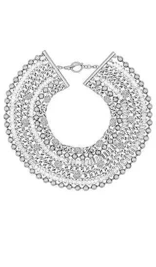 Layered Necklaces in Silver Rhinestone | Revolve Clothing (Global)