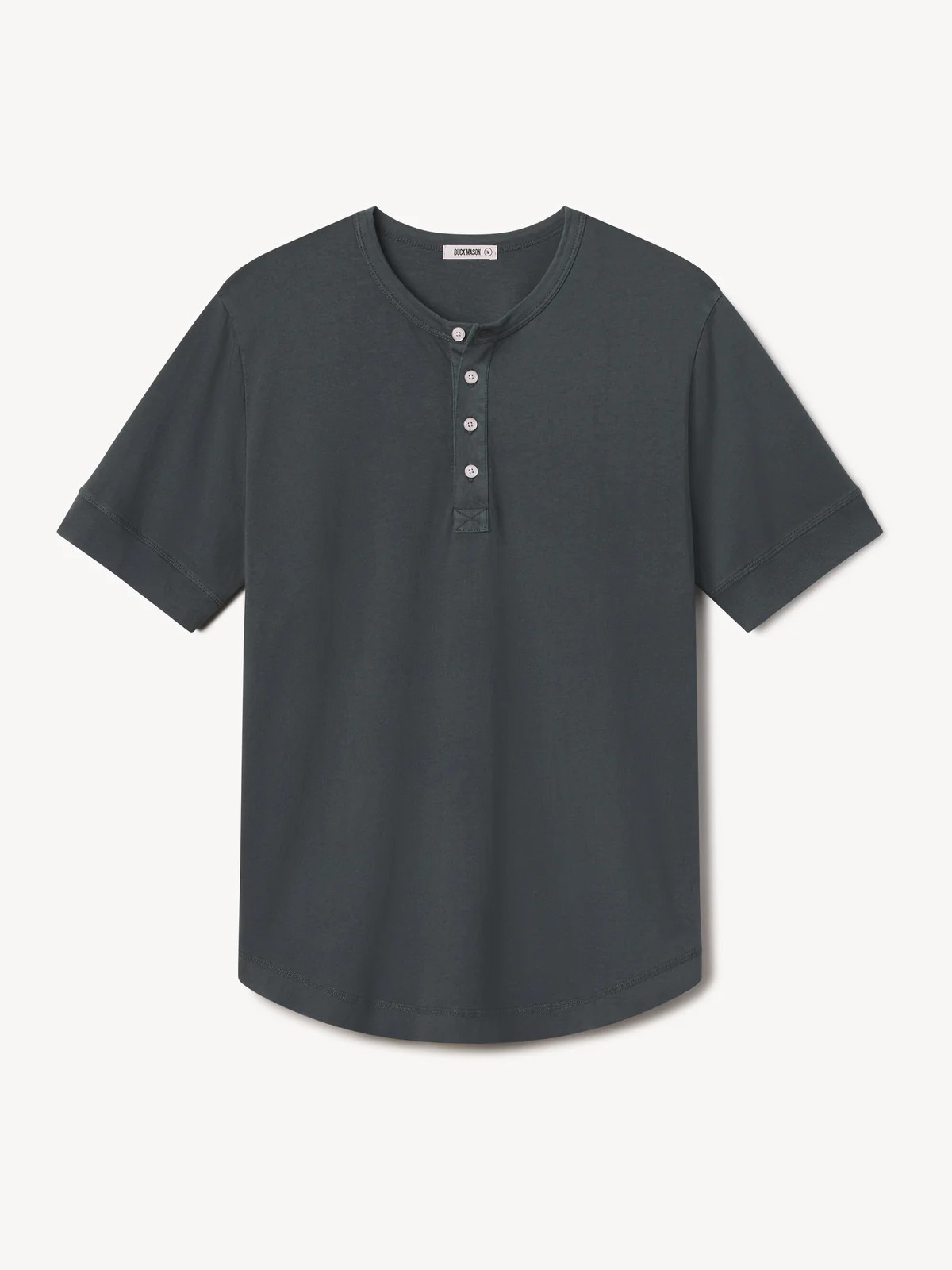 Blue Onyx Venice Wash Pima S/S Curved Hem Henley - Buck Mason- Modern American Classics | Buck Mason
