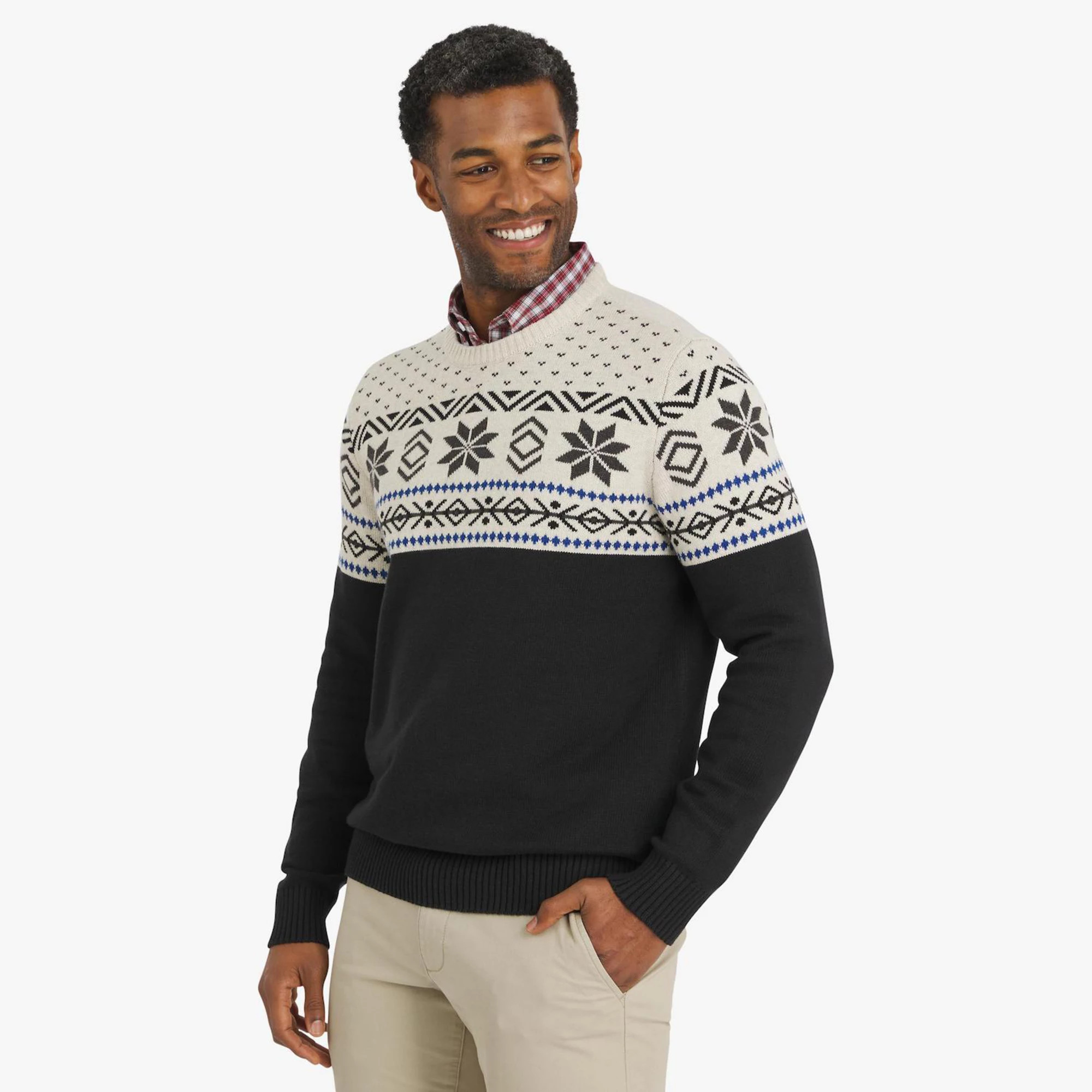 Men's Chaps Crewneck Snowflake Sweater | Kohl's