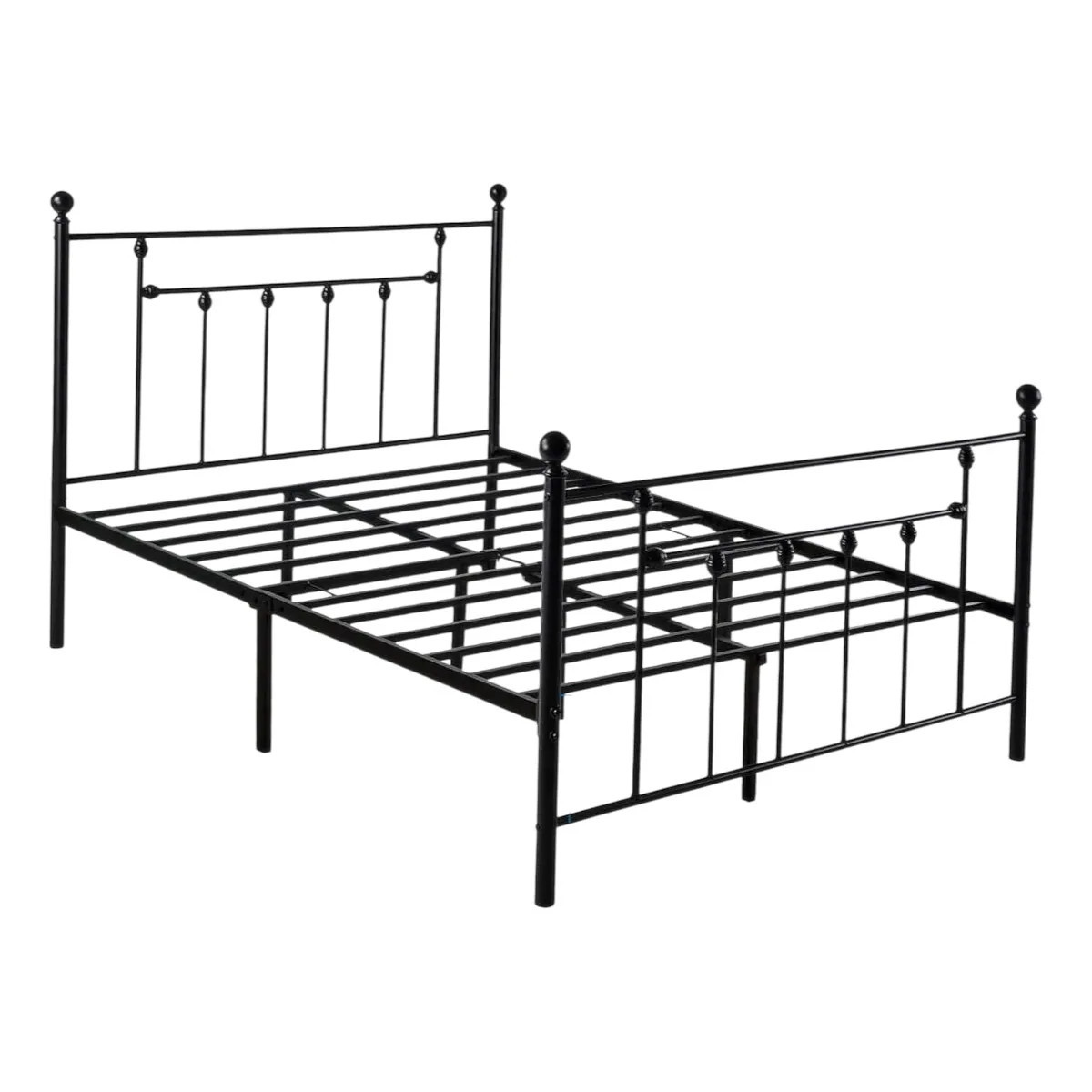 Slickblue Black Metal Full/ Queen Platform Bed with Headboard Footboard Vintage Style H-Shaped Frame for Bedroom - Mattress Sheets and Pillow Not | Lowe's