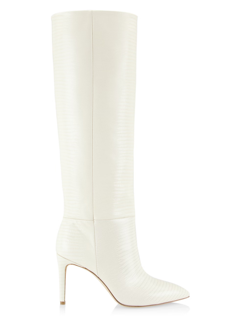 Croc-Embossed Leather Tall Stiletto-Heel Boots | Saks Fifth Avenue