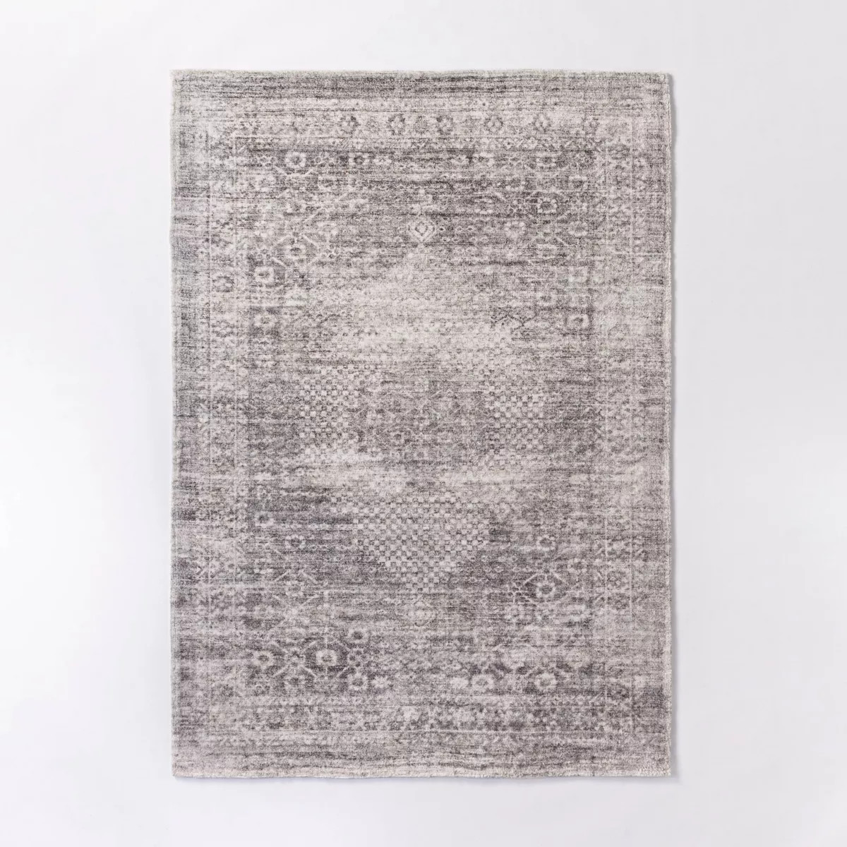 5'x7' Millcreek Distressed Vintage Persian Style Rug Charcoal - Threshold™ designed with Studio... | Target
